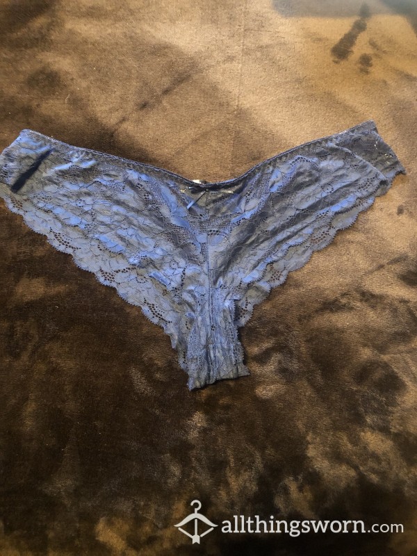 Transgender FTM Navy Blue Lace Cheeky Panties For Sale