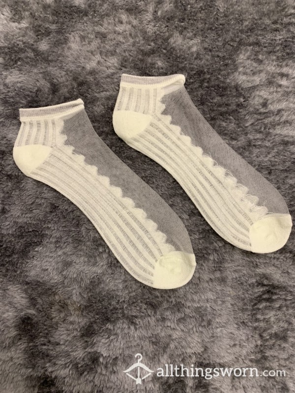 Transparent Ankle Socks (White)