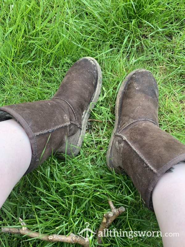 Trashed, Muddy Brown UGG Boots