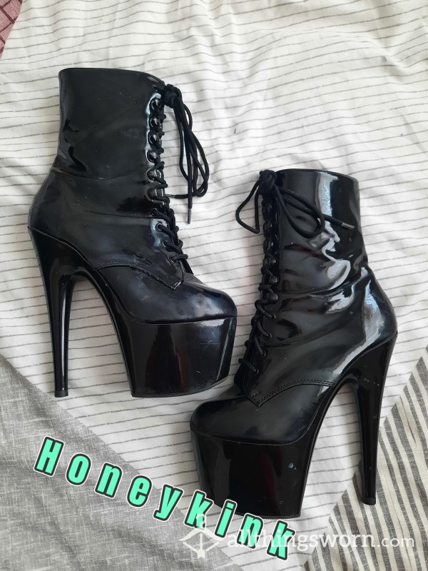 Trashed PVC Dancing Boots