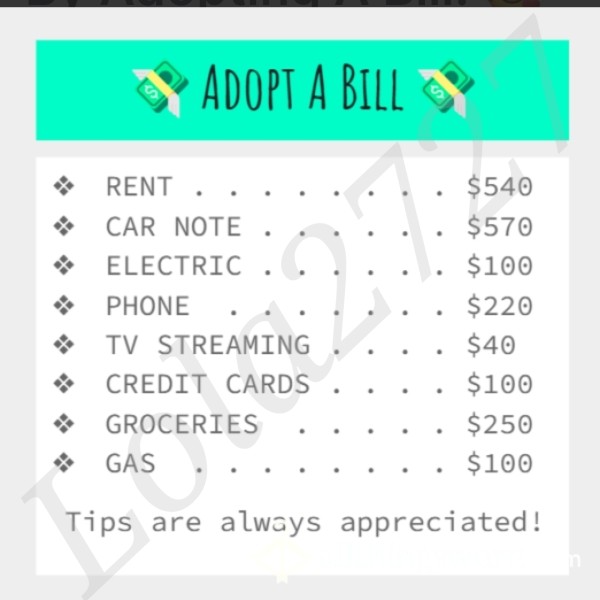 Treat Me This Month By Adopting A Bill! 🥰