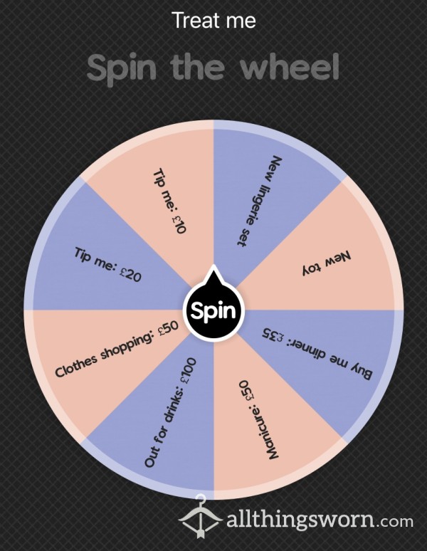 Treat Me/spoil Me Wheel, Come Help A Girl Out😈 5 FREE Pics When You Spin🤤