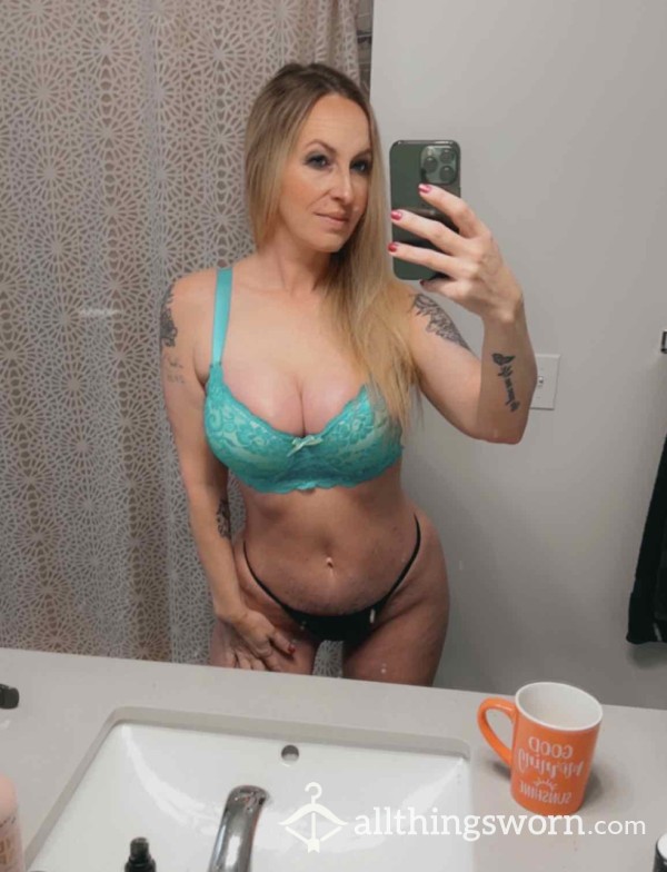 Turquoise Lace Bra 34F