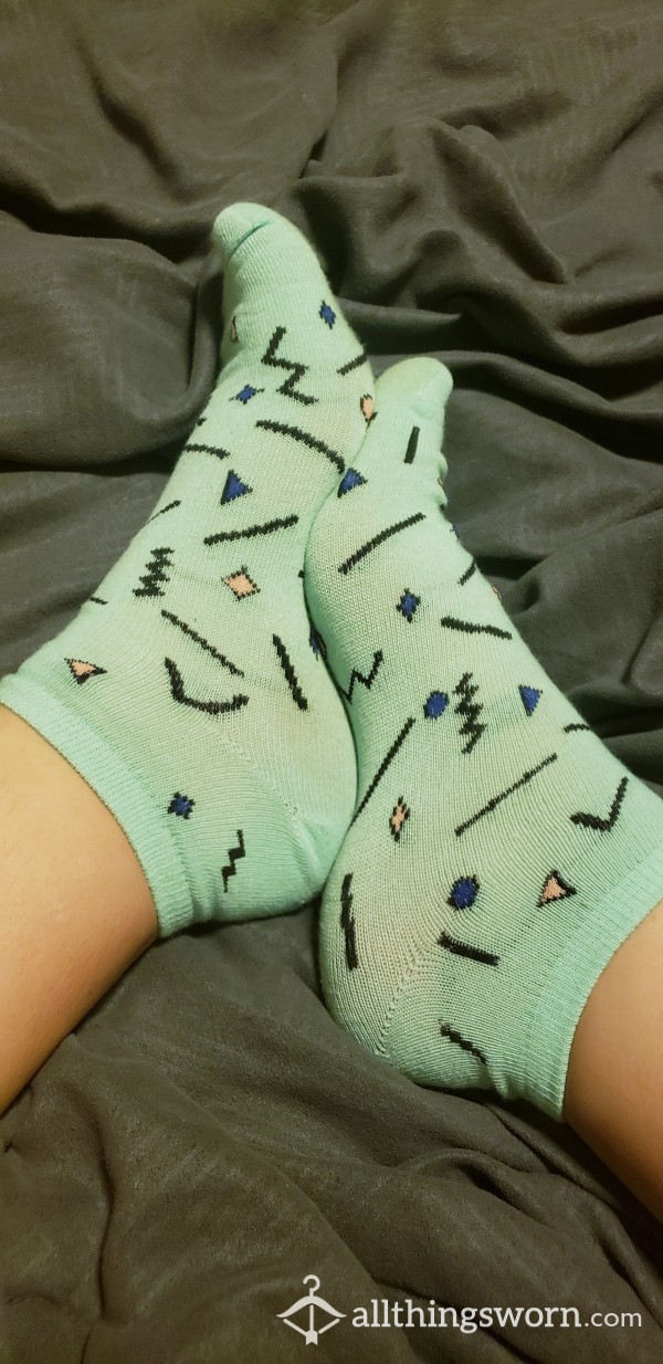 Turquoise Pattern Socks
