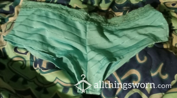 Turquoise Well-worn Panties, Size Small