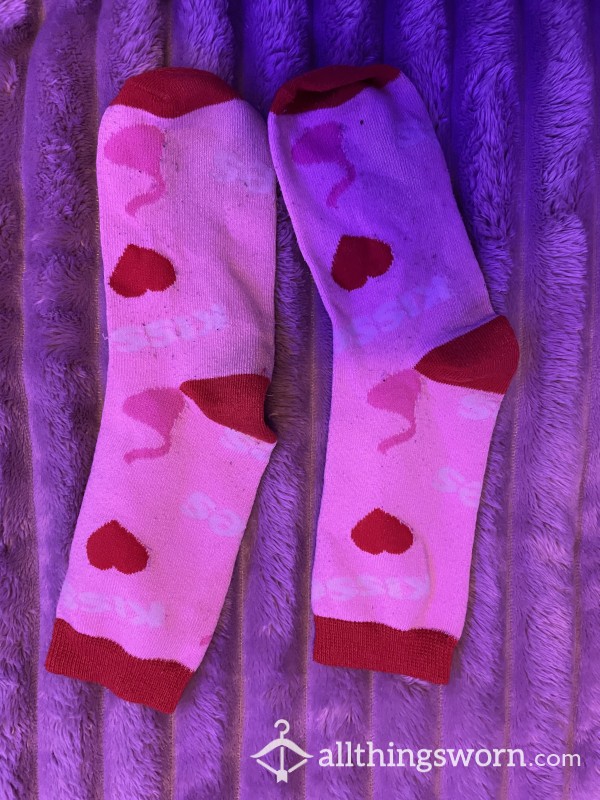 Two Day Worn Socks! Pink Long Socks