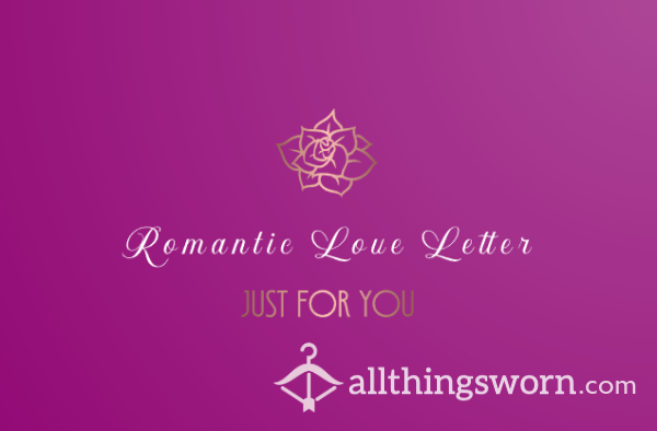 Typed Romantic Love Letter