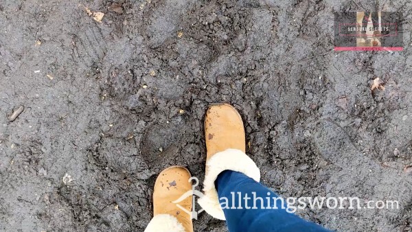 Uggs Get Muddy In A Public Park (D)