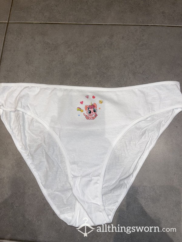 UK Large White Cute Panties