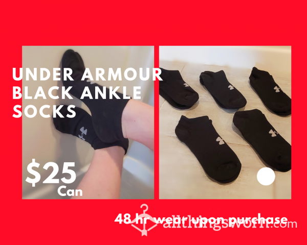 72 Hr 😈 Under Armour Black Socks