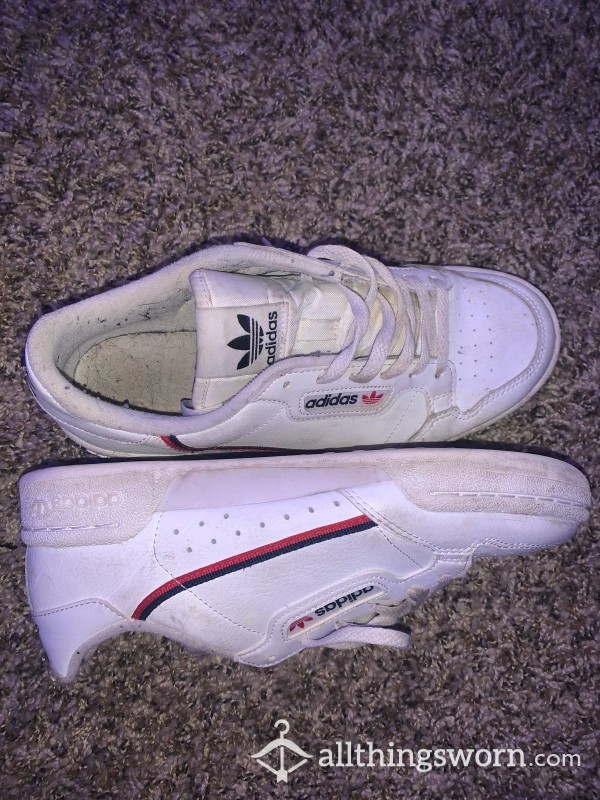 Used Adidas Continental 80's! Old Work Out Shoes! Can Be Worn Again Before Sending!!!! photo