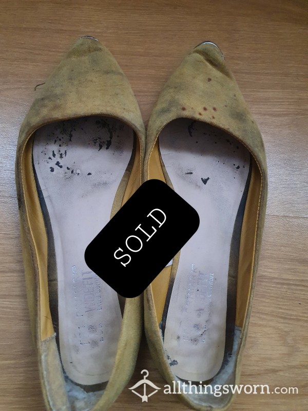 Used And Abused Sweaty Flat Shoes