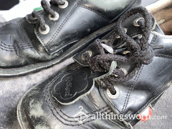 Used And Very Worn Uniform Shoes