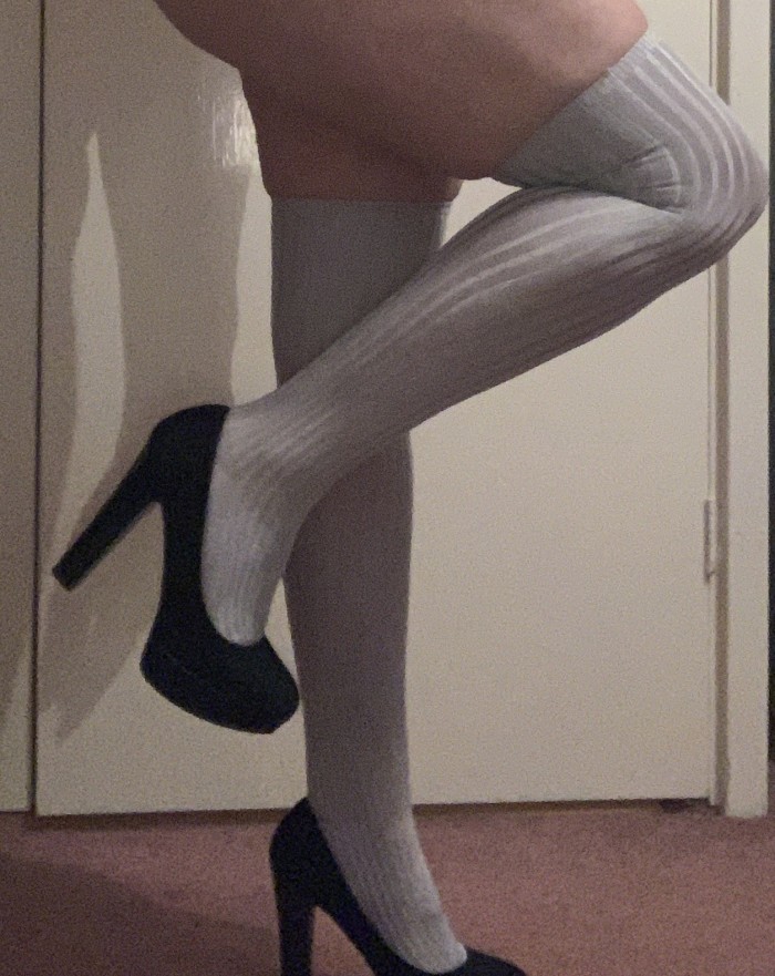 Used And Worn Over The Knee Socks
