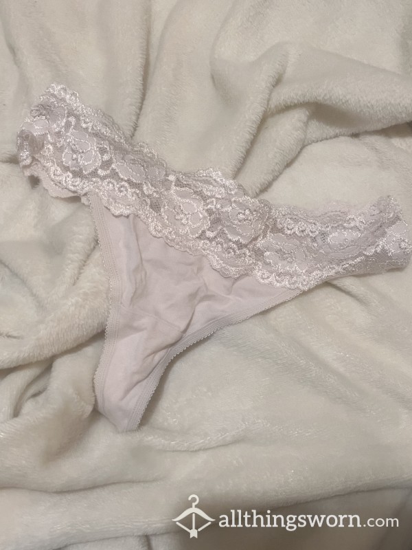Used As Much As You Want <3 Pretty Pink Lacey Thong