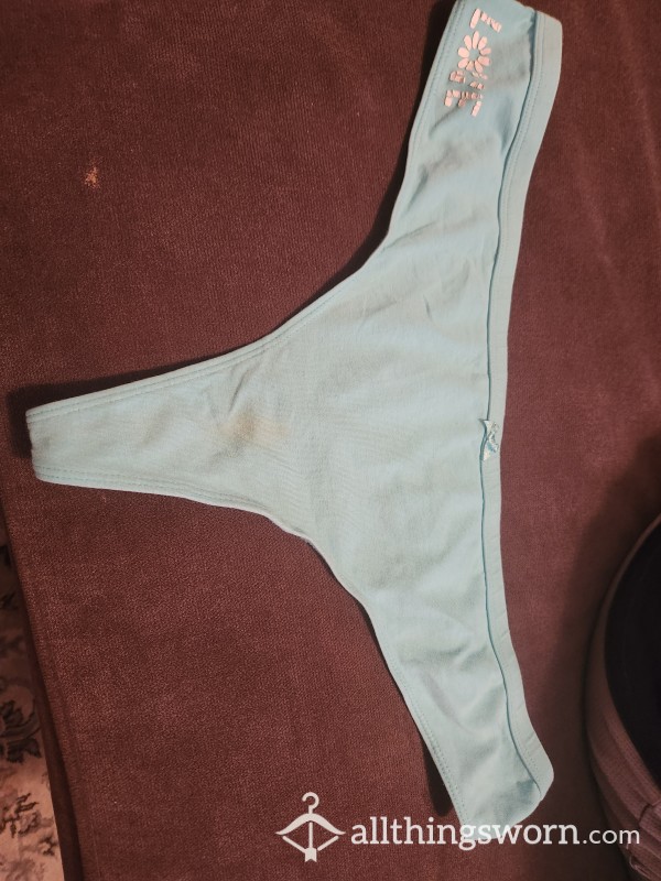 Used Baby Blue Thong!