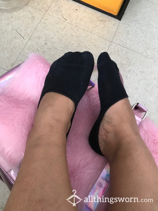 Used Black Flats Socks