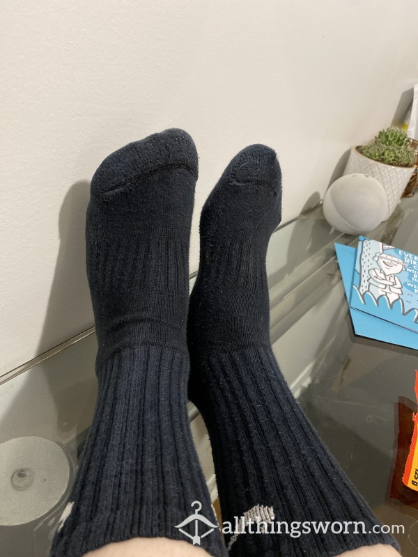 Used Black Nike Socks - Small Feet