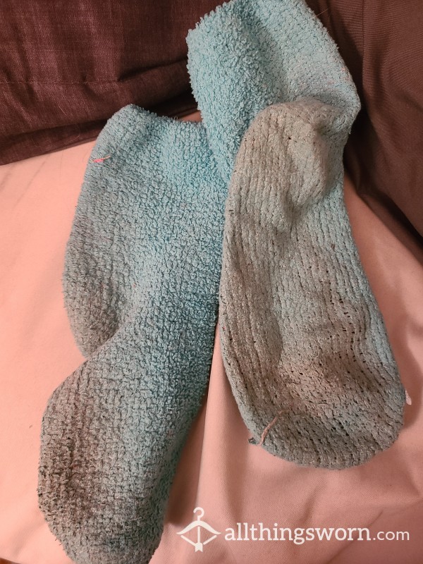 Used Blue Dirty Socks