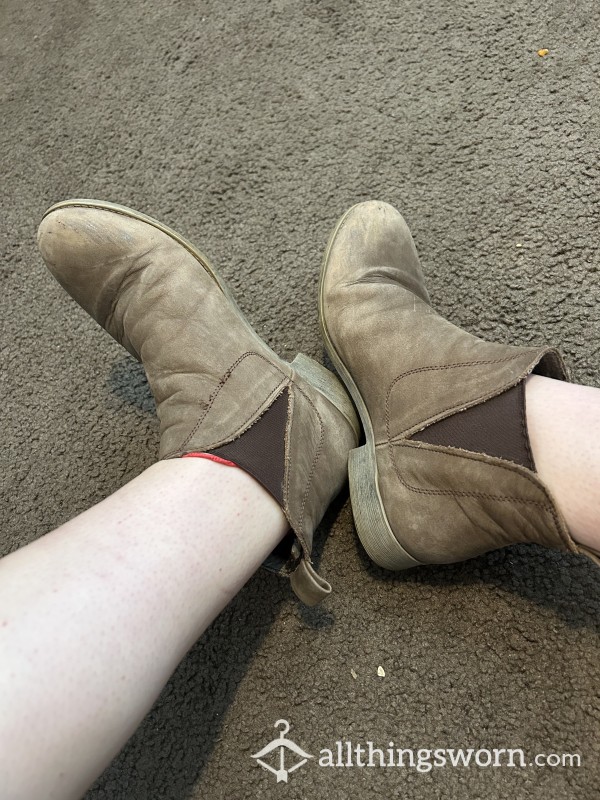 Used Brown Steve Madden Ankle Boots