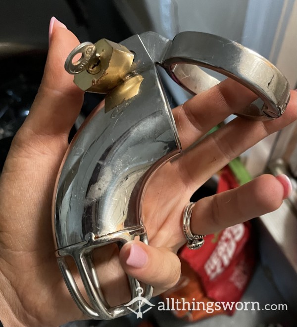 Used Chastity Lock Cage