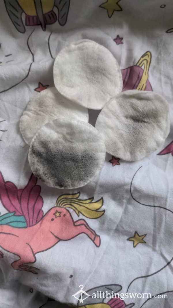 Used Cotton Pads To Remove Makeup