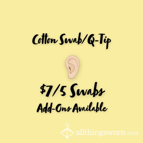 👂🏻Used Cotton Swabs/Q-Tips (Set Of 5)👂🏻