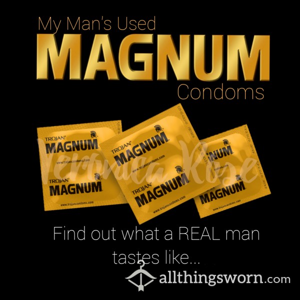 Used, Cum-Filled Magnum Condoms 👅