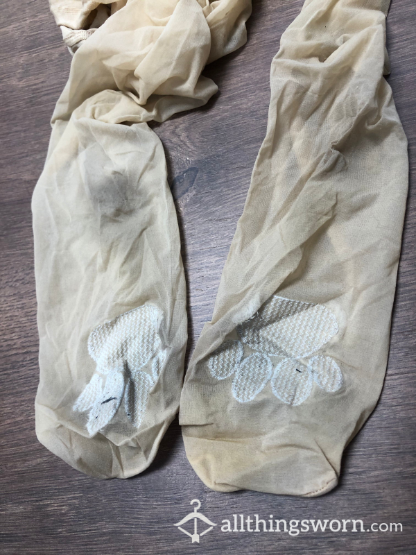 Used Dirty Flesh Colored Pantyhose Tights（Ladyyaoying）