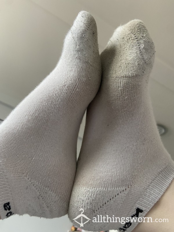 Used Dirty White Socks