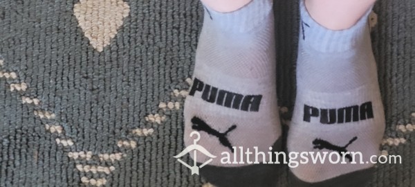 Puma Grey Socks Worn For 3 Long 12 Hour Work Shifts.
