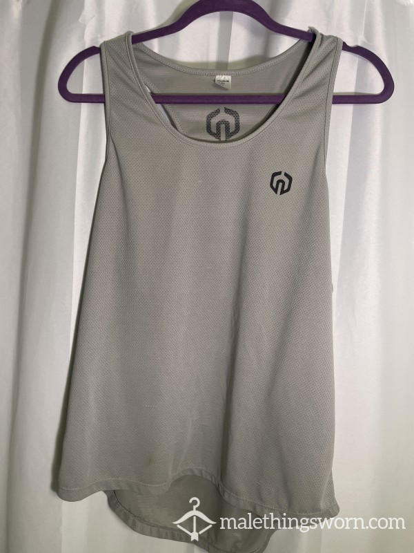 Used Gym Muscle Tank Gray LARGE
