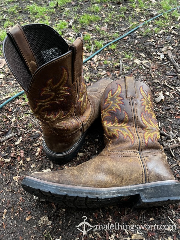 Used Justin Work Boots