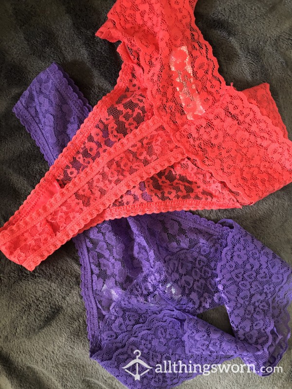 Used Lace Thongs