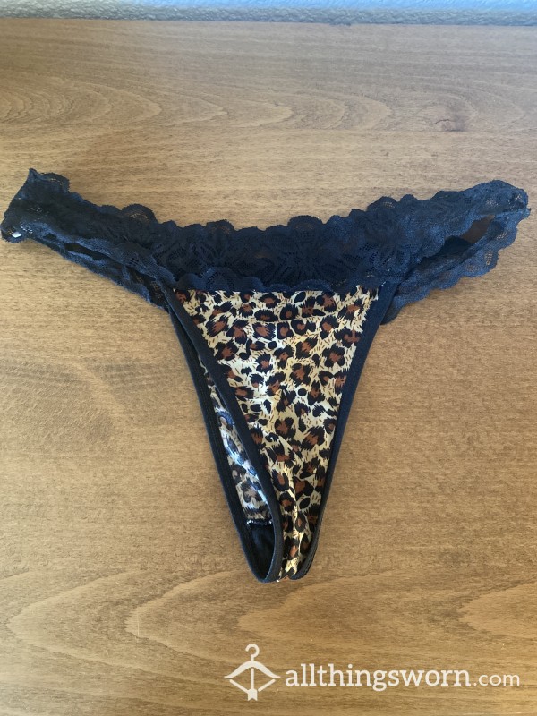 Used Leopard Thong