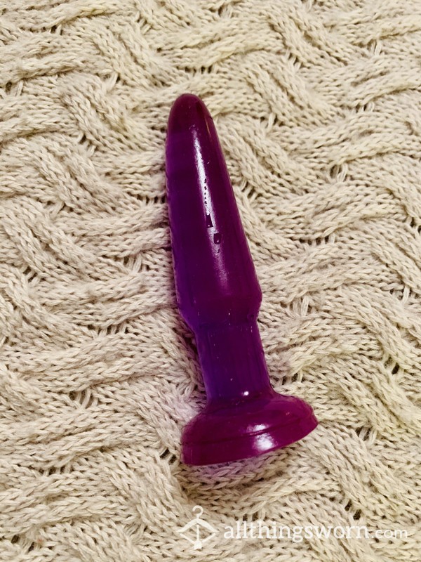 Used Lovehoney Purple Jelly Butt Plug