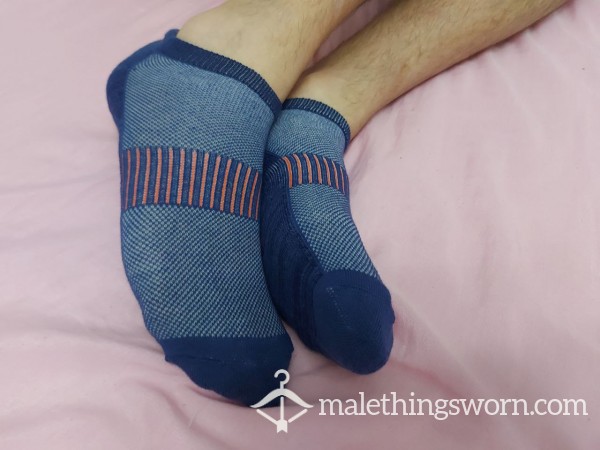 Used Man Socks Blu Calzini Da Uomo Usati Socken Chaussettes Calcetines