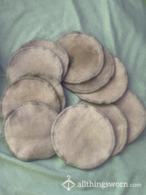 Used Old Makeup Remover Pads, Reusable..stained!!