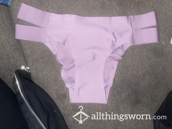 Used Panties Worn 1/27. Moist, Lavender Colored Panties Silky Feeling!