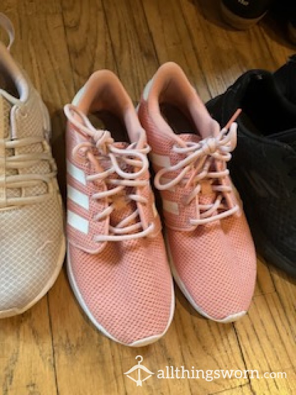Used Pink Adidas Sneakers Size 7