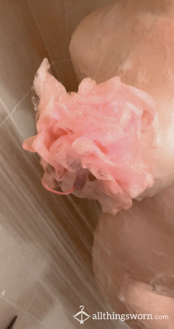 Used Pink Shower Loofer