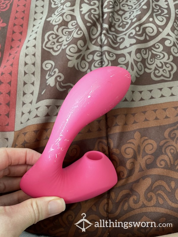 Used Pink Sucking Vibrator