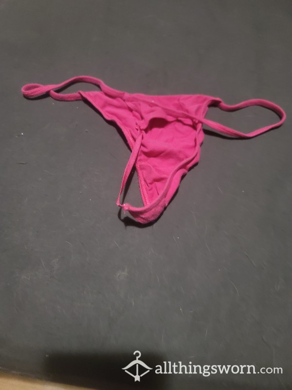 Used Pink  Thong