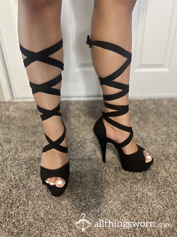 Used Pleasers High Heel Strappy Shoes - Size 9 US