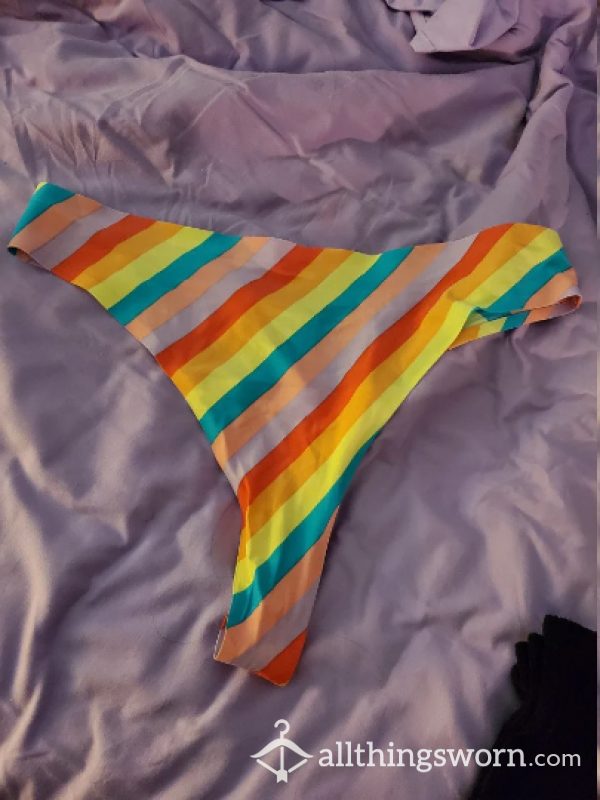 Used Rainbow Striped Thing Underwear