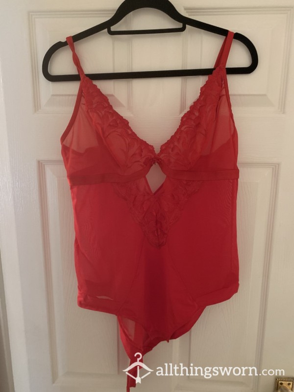 Used Red Chemise Body Suit