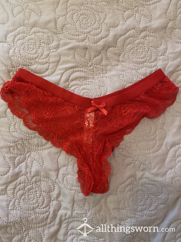 Red Lace Panties - 24, 48 Or 72 Hour Wear