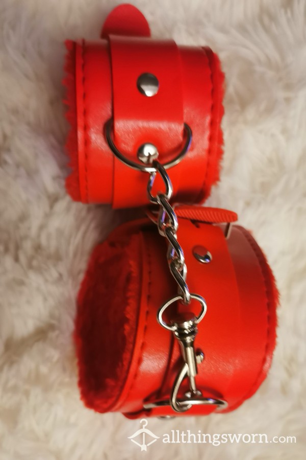 Used Red Leather Handcuffs. Excellent If Used Correctly £25 💯🔥🔥🔥