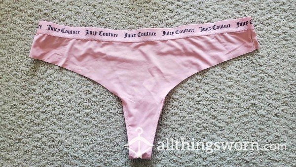 Used Seamless Soft Pink Juicy Couture Thong