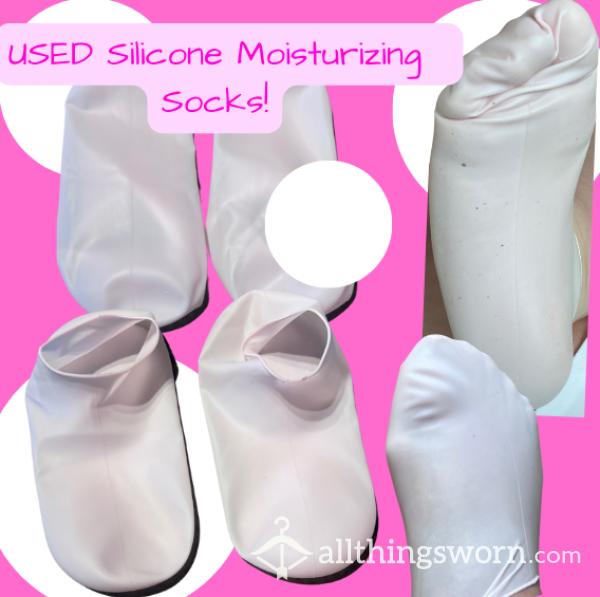 Used SIlicone Moisturizing Socks! VERY SWEATY! One Of A Kind!